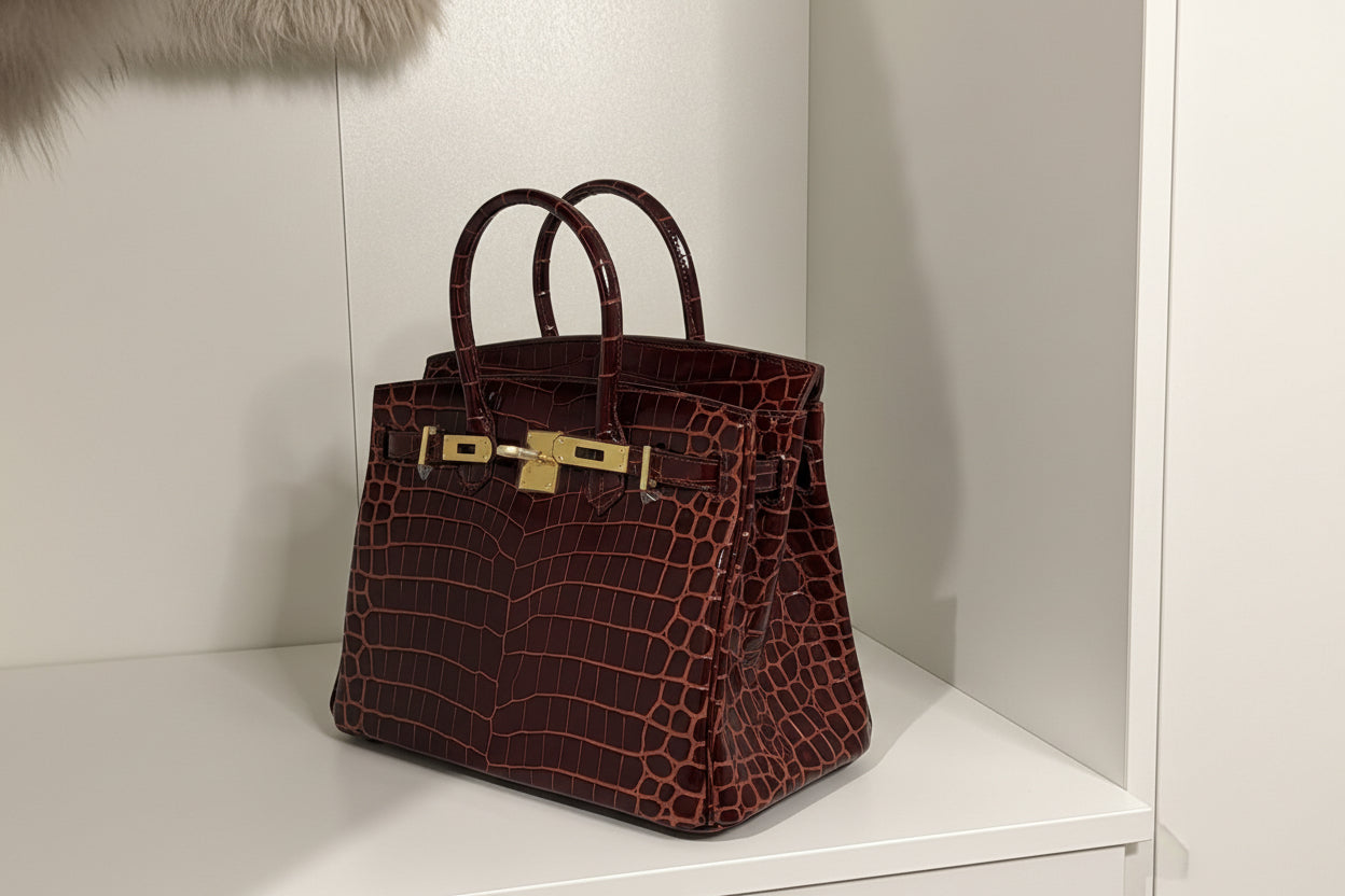 MONACO CROCO BORDEAUX