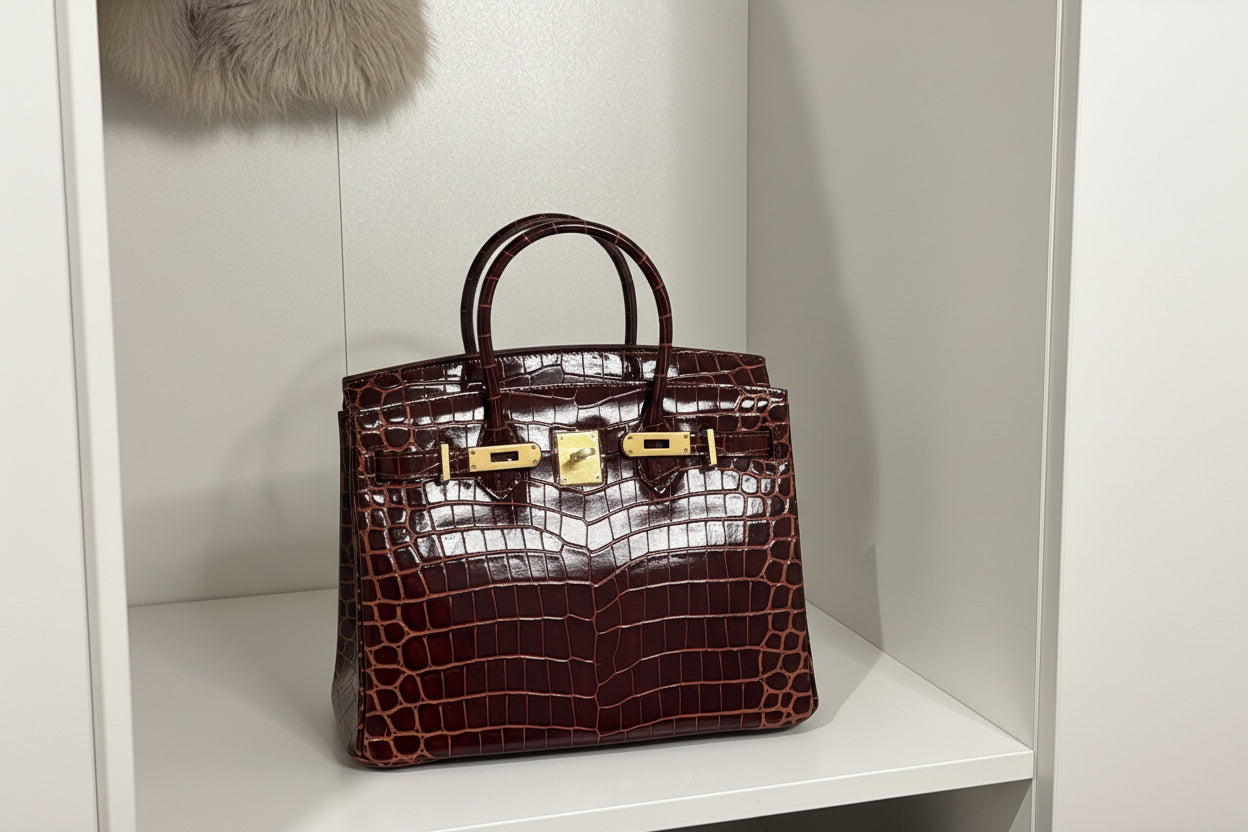 MONACO CROCO BORDEAUX